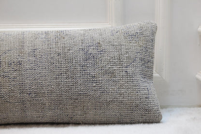 Handmade Turkish Rug Lumbar Pillow Cover: Vintage Woven Design (12x48 inch)
