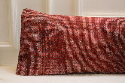 Long Kilim Pillow Cover 12x48, Vintage Turkish Rug Lumbar Pillow
