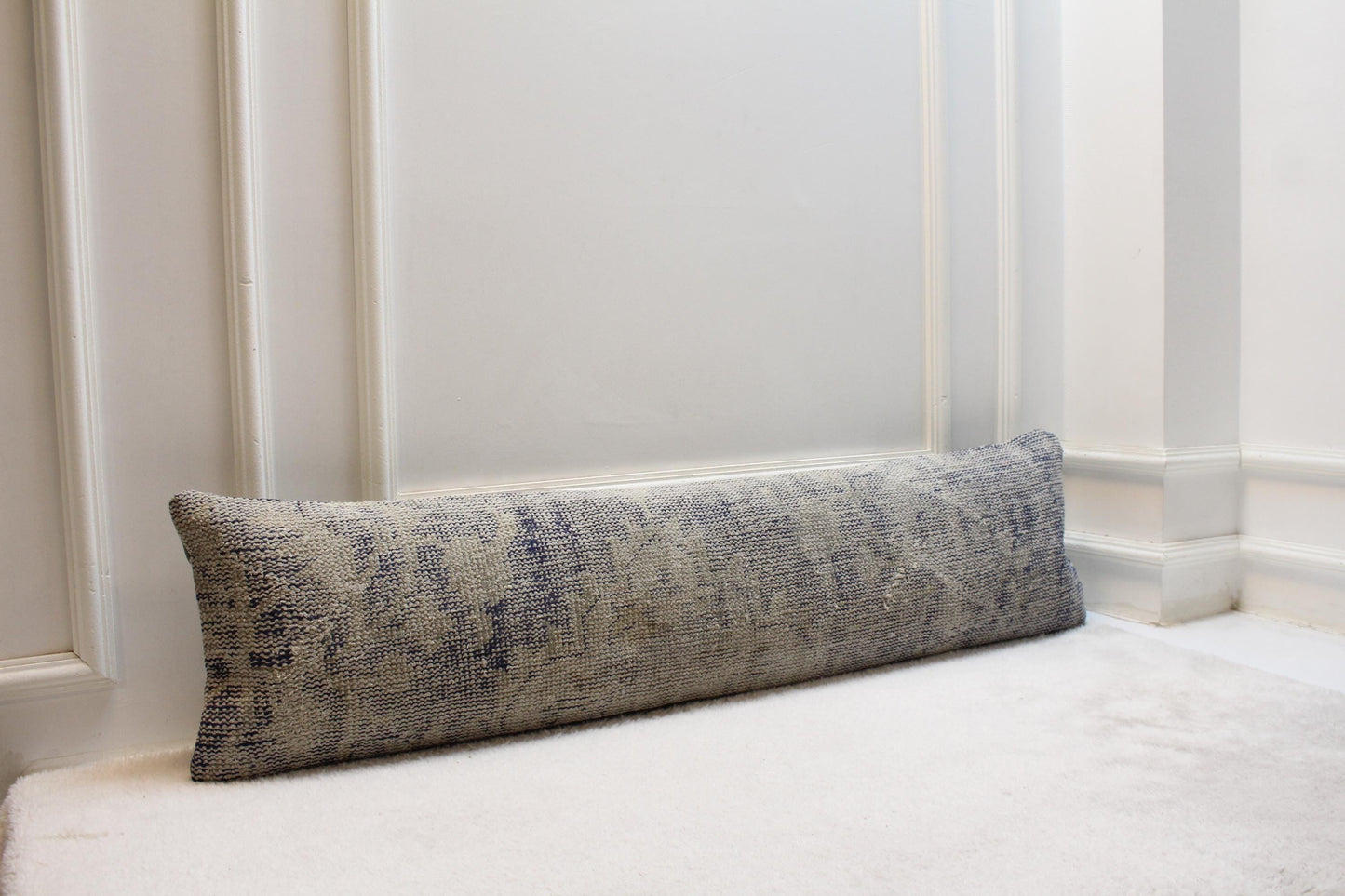 Handmade Long Kilim Pillow – 30x120 Inch Turkish Rug Lumbar Cushion