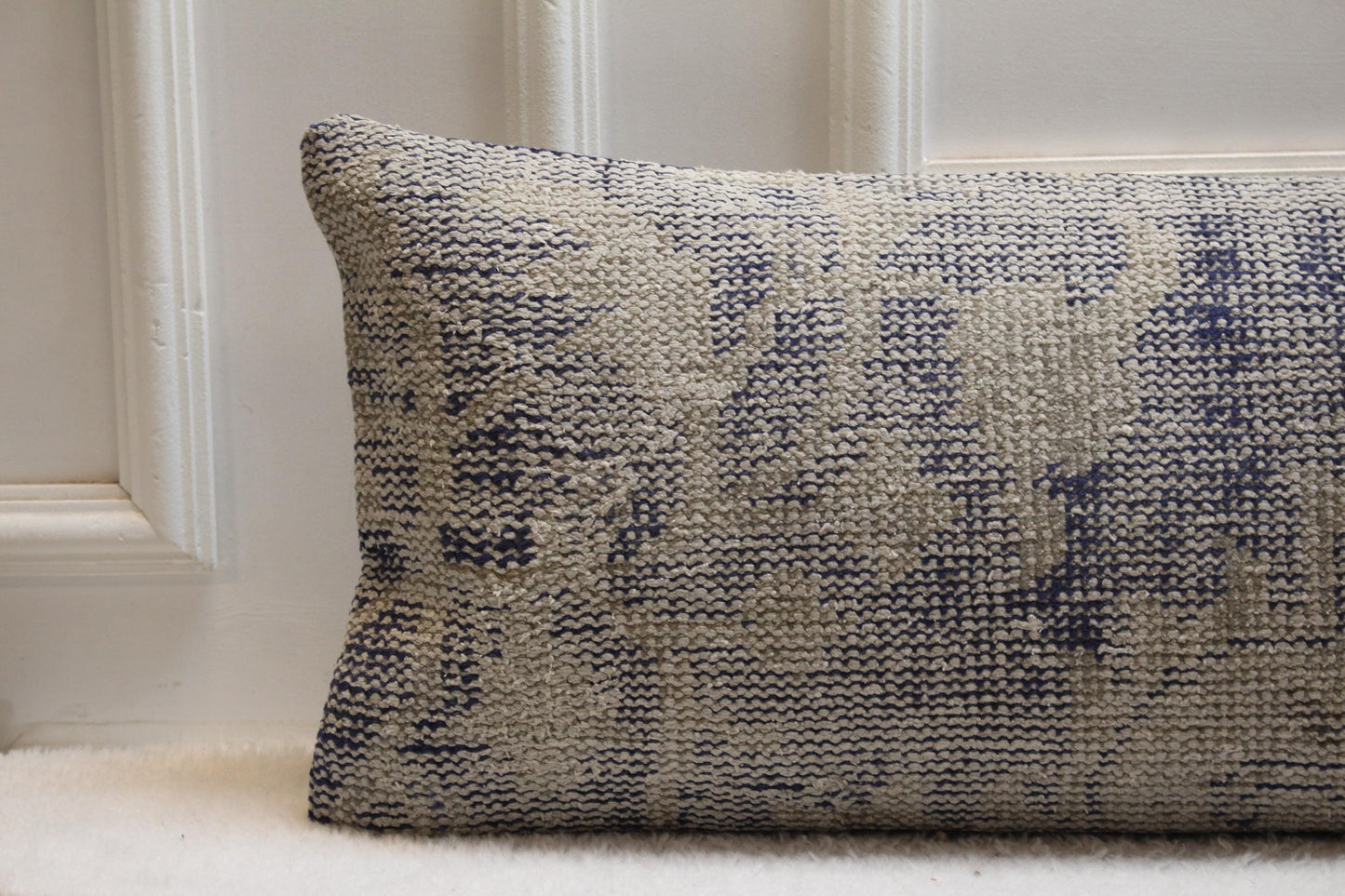 Handmade Long Kilim Pillow – 30x120 Inch Turkish Rug Lumbar Cushion