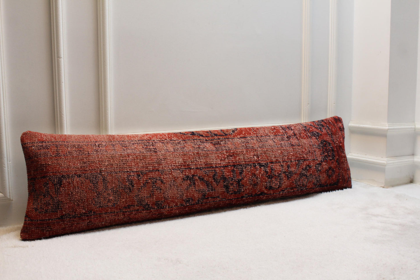 Extra Long Kilim Lumbar Pillow | Handwoven Turkish Rustic Accent (30x120")