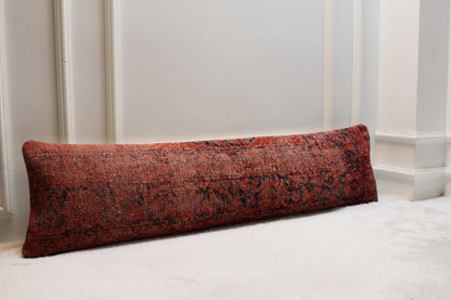 Extra Long Kilim Lumbar Pillow | Handwoven Turkish Rustic Accent (30x120")