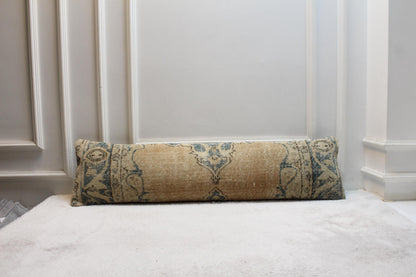Handmade Kilim Lumbar Pillow – Vintage Turkish Rug Cushion Cover (12x48")