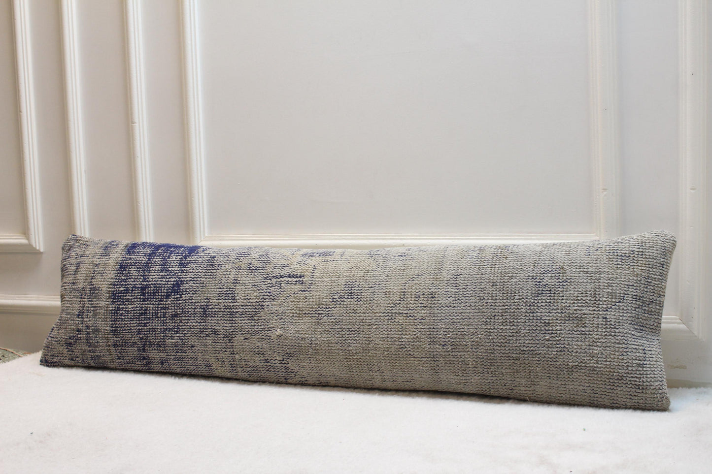 Handmade Turkish Rug Lumbar Pillow Cover: Vintage Woven Design (12x48 inch)