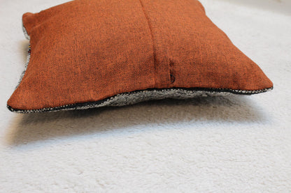 Handmade Gray Kilim Pillow Cover: Vintage Woven Wool, 16x16 inch