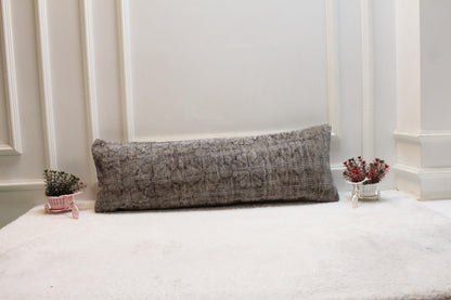 Rustic Lumbar Pillow Cover: Vintage Turkish Rug Print, 12x36 inch