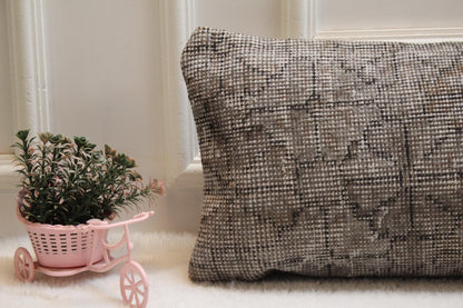 Rustic Lumbar Pillow Cover: Vintage Turkish Rug Print, 12x36 inch