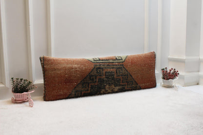 Southwestern Turkish Rug Lumbar Pillow Cover: Boho Tribal Print (12x36)