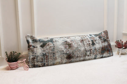 Handmade Kilim Lumbar Pillow Cover: Vintage Turkish Rug, 12x36 inc