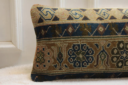 Vintage Kilim Pillow – 30x120” Turkish Rug, Bench Cushion