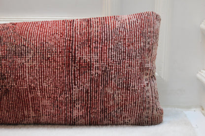 Long Kilim Pillow Cover 12x48, Vintage Turkish Rug Lumbar Pillow