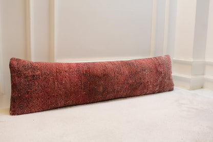 Long Kilim Pillow Cover 12x48, Vintage Turkish Rug Lumbar Pillow
