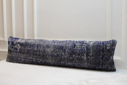 Handwoven Turkish Kilim Pillow – 30x120” Boho Floor Cushion
