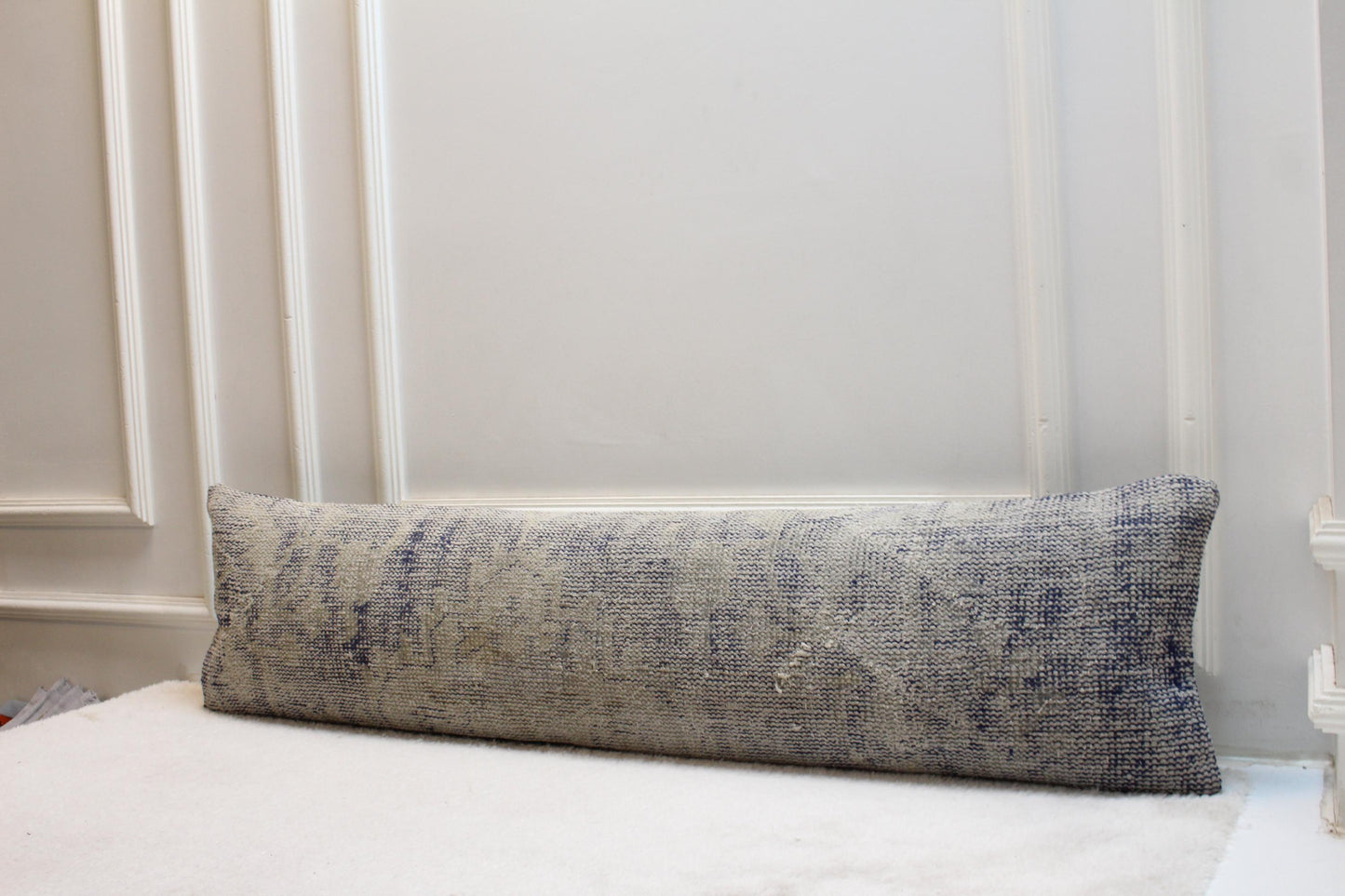 Handmade Long Kilim Pillow – 30x120 Inch Turkish Rug Lumbar Cushion