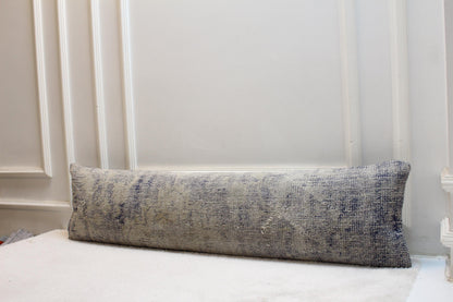 Handmade Long Kilim Pillow – 30x120 Inch Turkish Rug Lumbar Cushion