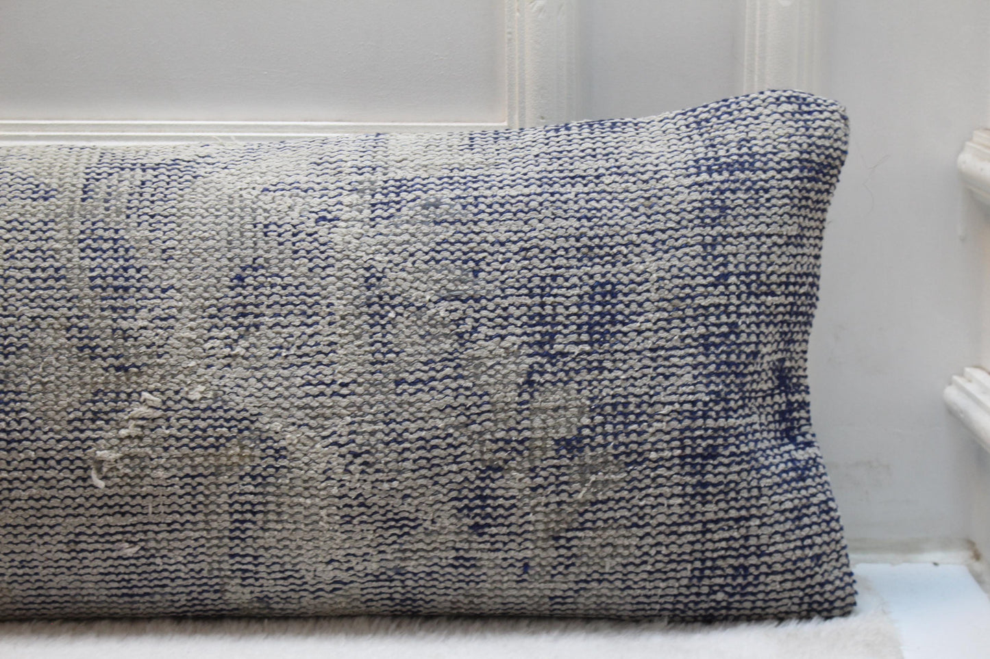 Handmade Long Kilim Pillow – 30x120 Inch Turkish Rug Lumbar Cushion