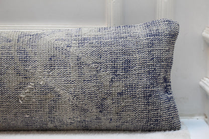 Handmade Long Kilim Pillow – 30x120 Inch Turkish Rug Lumbar Cushion