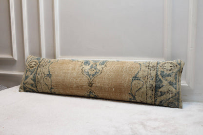 Handmade Kilim Lumbar Pillow – Vintage Turkish Rug Cushion Cover (12x48")