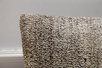 Handmade Gray Kilim Pillow Cover: Upcycled Woven Wool, 16x16 inch