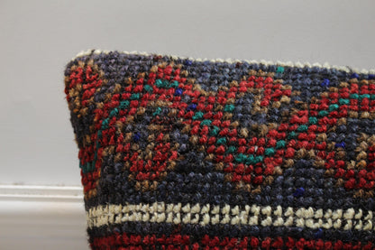 Handmade Turkish Kilim Pillow Cover: Ethnic Rainbow Rug Pillow (16x16 in)