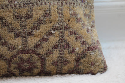 Vintage Turkish Rug Pillow Cover: 16x16 Handmade Kilim Pillow
