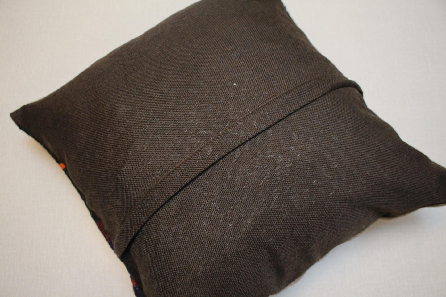 Handwoven Kilim Pillow Cover: Upcycled Wool Rug, Bohemian Decor