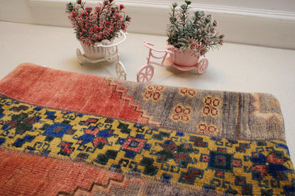 Handmade Kilim Pillow Cover: Upcycled Woven Rug, Red Tones (16x24 in.)