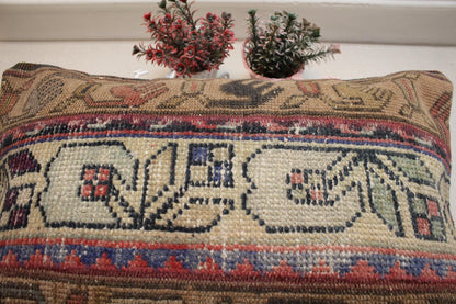 Handmade Kilim Pillow Cover: Earthy Boho Decor, 16x24 inch