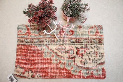 Handmade Kilim Pillow Cover 12x20: Upcycled Woven Rug, Bohemian Decor