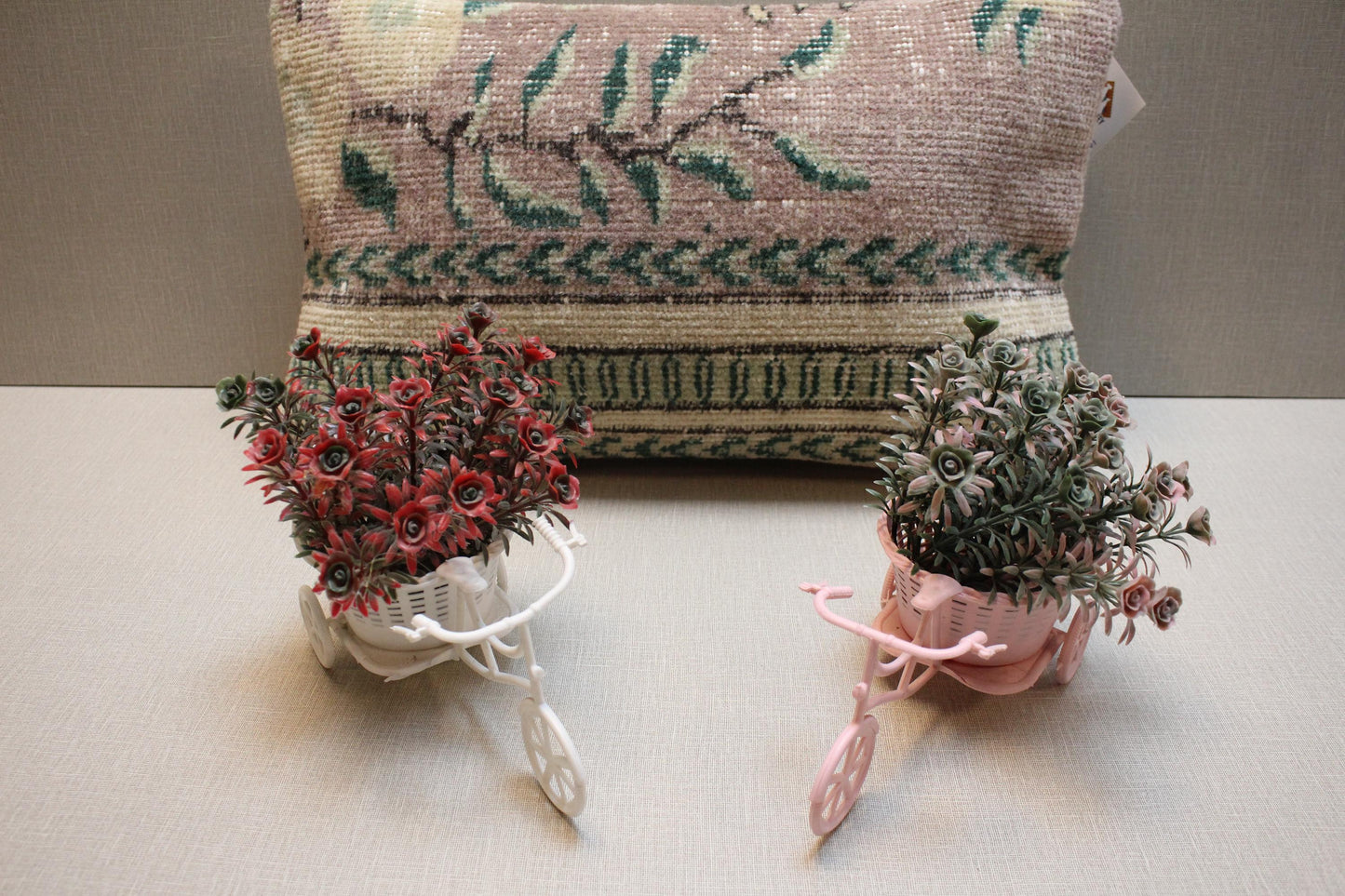 Handmade Kilim Pillow Cover: Organic Wool Boho Rug Pillow (12x20 inch)