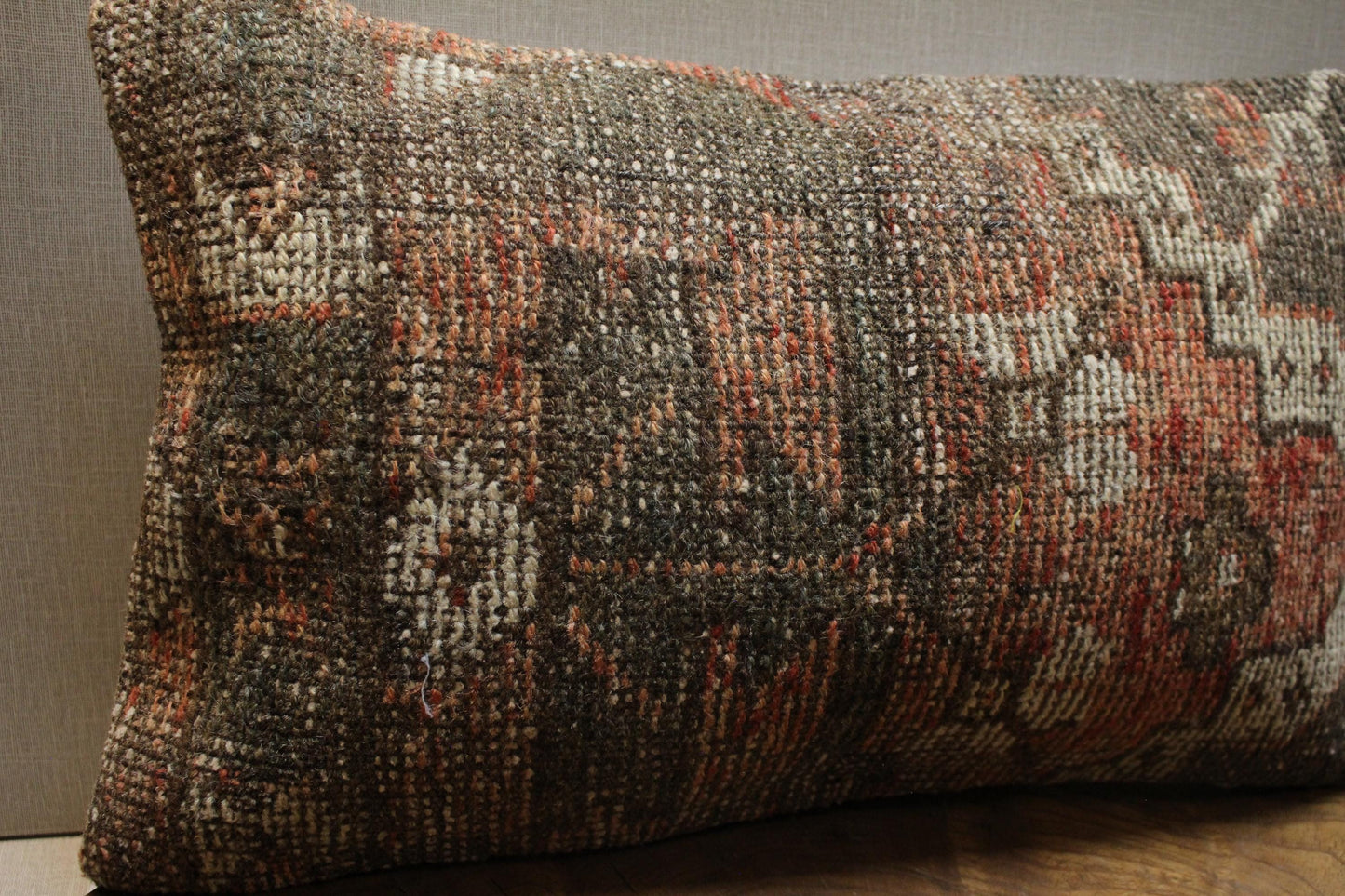Handwoven Turkish Kilim Pillow Cover: Earthy Boho Home Decor