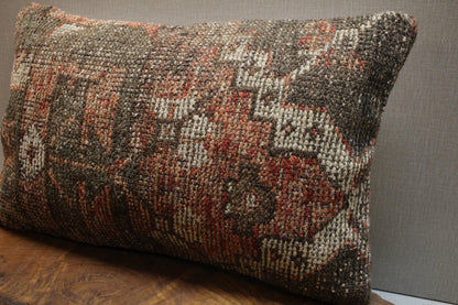 Handwoven Turkish Kilim Pillow Cover: Earthy Boho Home Decor