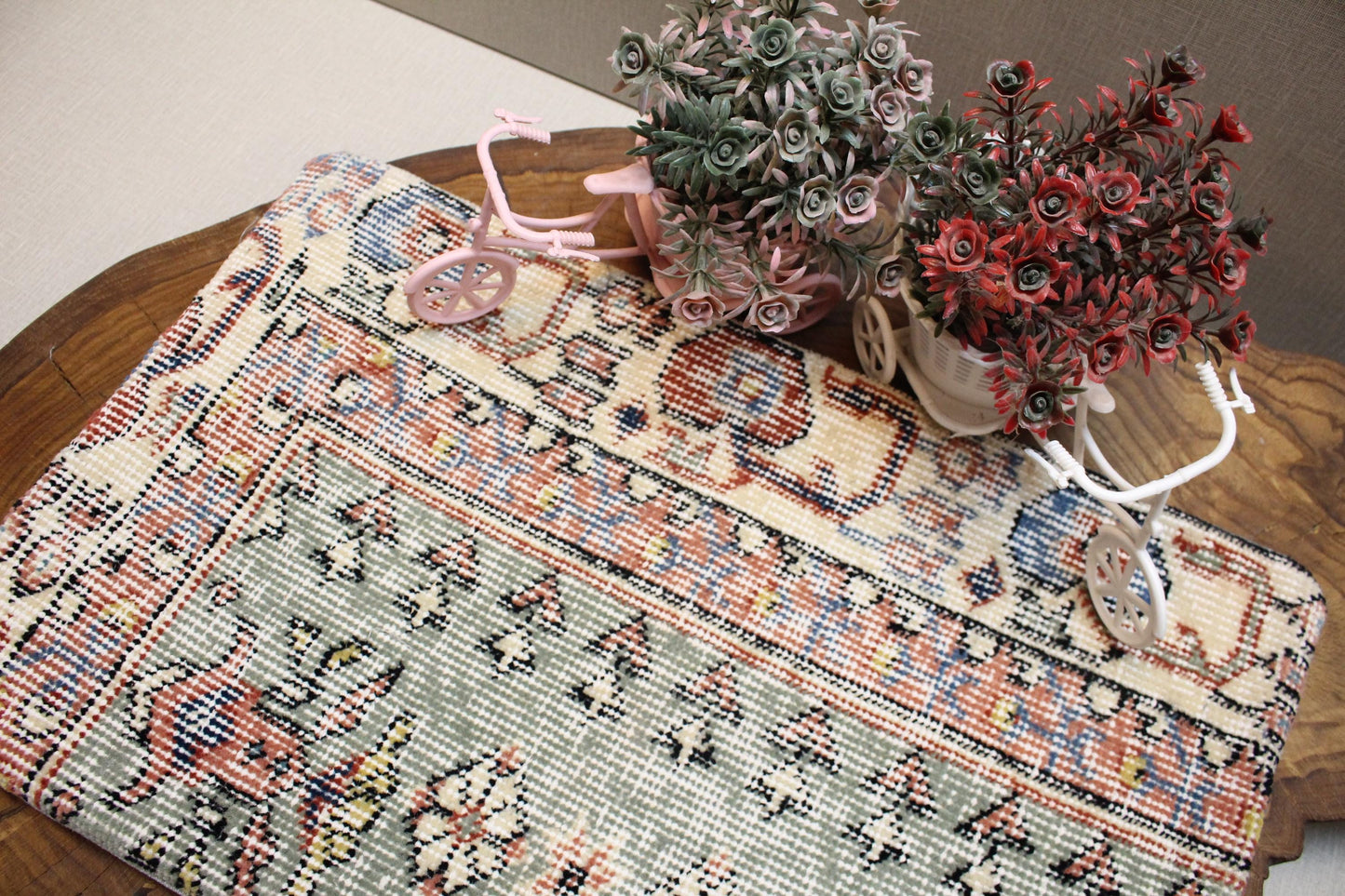Handmade Kilim Pillow Cover: Upcycled Woven Rug, 12x20 inc.