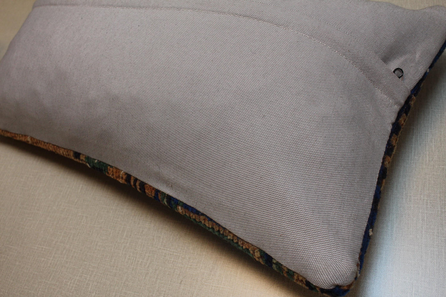 Handmade Kilim Pillow Cover: Boho Woven Wool Lumbar Pillow