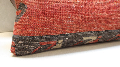 Handmade Kilim Pillow Cover: Upcycled Woven Rug, Rustic Bohemian Decor