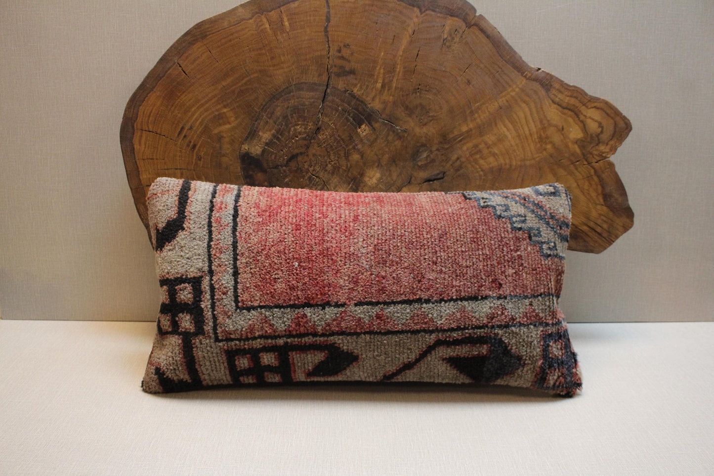 Handmade Turkish Kilim Pillow Cover: Upcycled Woven Rug, Tribal Design