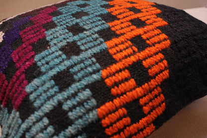 Handwoven Kilim Pillow Cover: Upcycled Wool Rug, Boho Home Decor