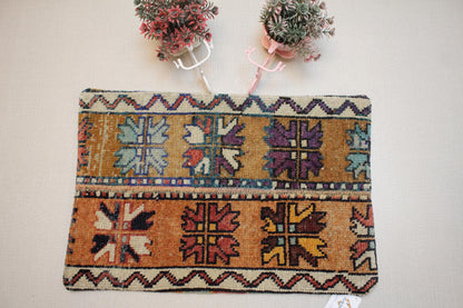 Handmade Kilim Pillow Cover: Upcycled Turkish Woven Rug, Boho Decor (16x24 in