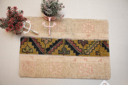 Vintage Kilim Pillow Cover: Cream, Red, Blue, Brown Floral Geometric