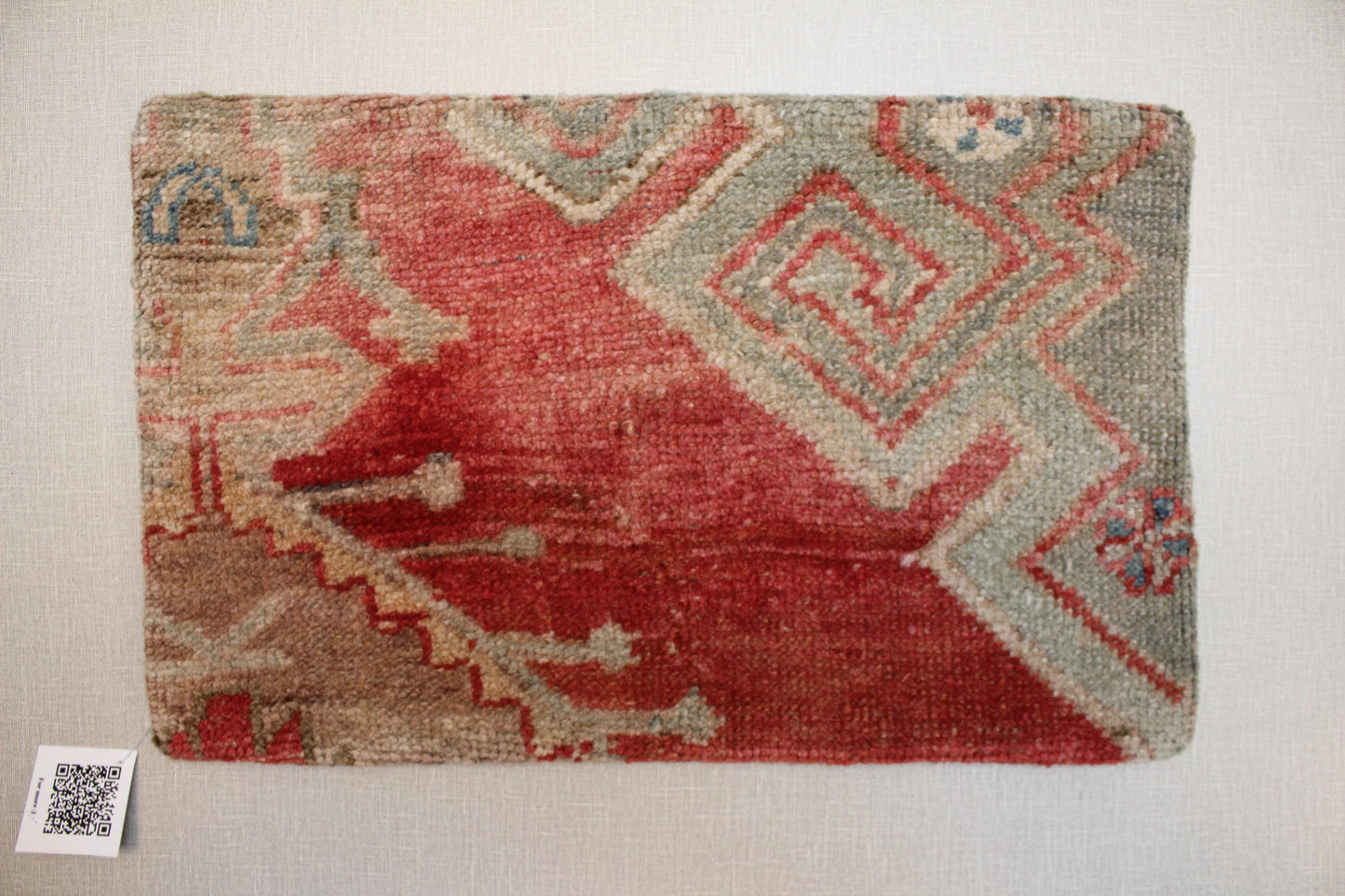 Upcycled Kilim Pillow Cover 16x24: Vintage Turkish Rug, Boho Lumbar Cushion