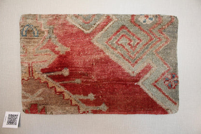 Upcycled Kilim Pillow Cover 16x24: Vintage Turkish Rug, Boho Lumbar Cushion