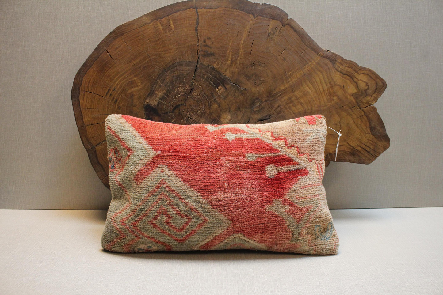 Upcycled Kilim Pillow Cover 16x24: Vintage Turkish Rug, Boho Lumbar Cushion