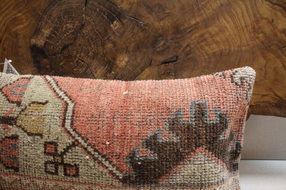 Handmade Kilim Pillow Cover 16x24: Upcycled Vintage Turkish Rug