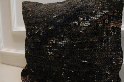 Handmade Kilim Pillow Cover: Upcycled Woven Rug, Rustic Home Decor