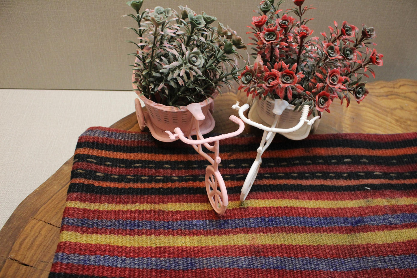 Handmade Turkish Kilim Pillow Cover: Upcycled Wool, Boho Decor