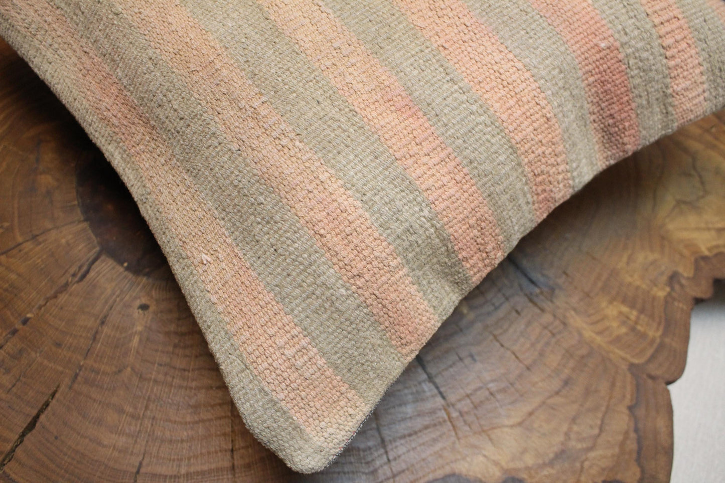 Handwoven Kilim Pillow Cover: Upcycled Wool Rug, Bohemian Accent