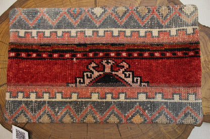 Handmade Kilim Pillow Cover: Upcycled Woven Rug, Tribal Design
