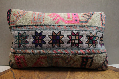 Handmade Kilim Pillow Cover: Upcycled Woven Rug, Boho Decor