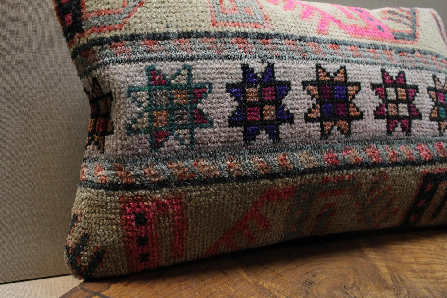 Handmade Kilim Pillow Cover: Upcycled Woven Rug, Boho Decor