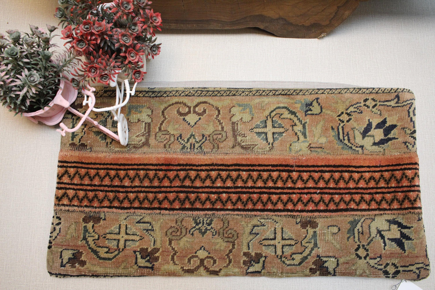 Handmade Kilim Pillow Cover: Upcycled Woven Rug, Boho Accent